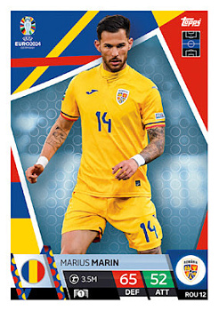 Marius Marin Romania Topps Match Attax EURO 2024 #ROM12